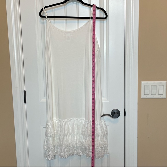 XL Angel Heart Boutique White Lace Tiered Slip Dress Cami NWT - Picture 5 of 13